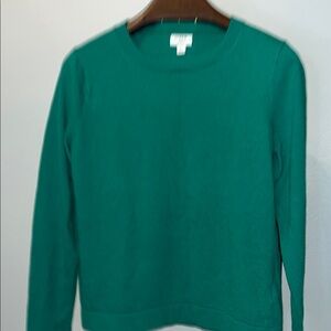 J. Crew Women’s Teddy Sweater in Kelly Green Moreno Wool & Cotton - Size Large